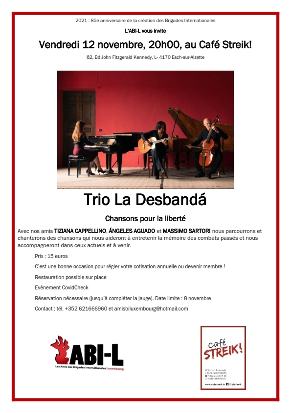 Concert by the trio La Desbandá