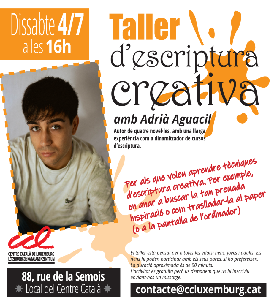 Taller d'escriptura amb Adrià Aguacil